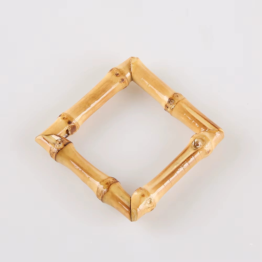 Handmade square Bamboo root napkin ring – Natural wooden napkin holder for Restaurants & Dining Decor