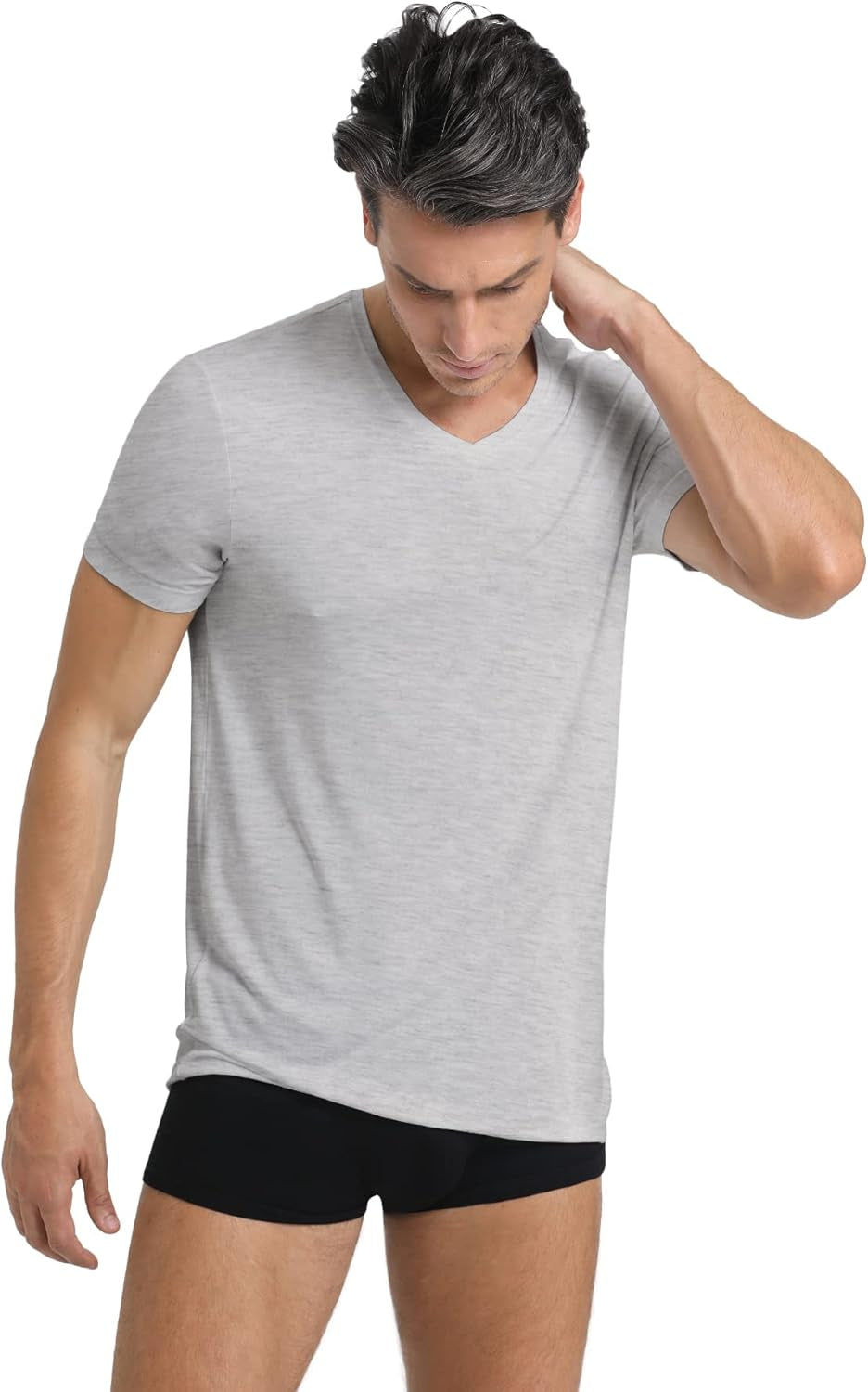 Men's soft & comfy bamboo undershirts, tee shirt – breathable short sleeve tees (3-Pack) | Eco-friendly & durable