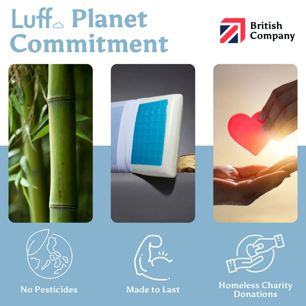 Luff bamboo pillow – Eco-friendly & breathable support