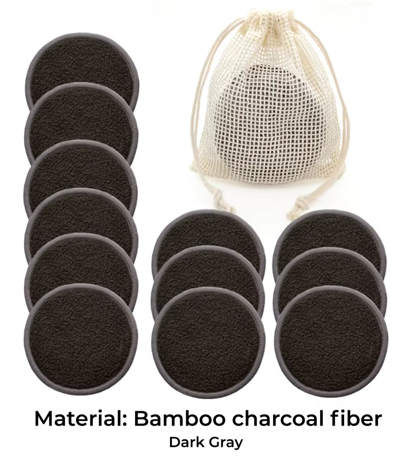 Reusable Bamboo Makeup Remover Pads – 12-Pack Washable & Eco-Friendly Cleansing Rounds