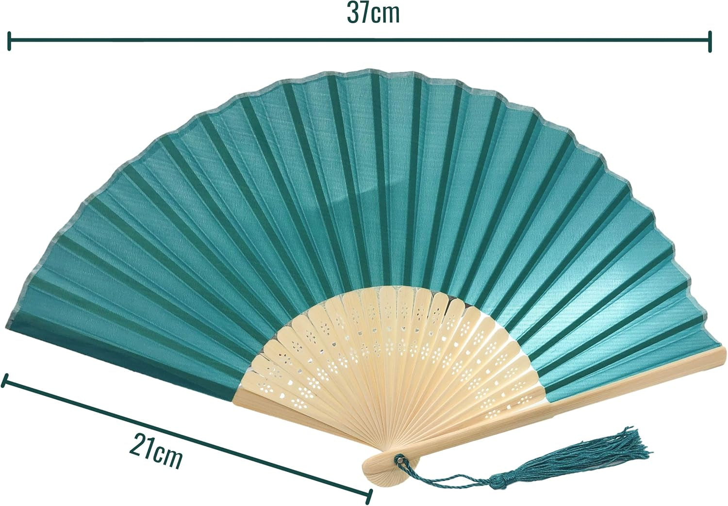 Eco-Friendly Fabric Handheld Fan - Gift for Women (Deep Sky Blue) ideal for summer