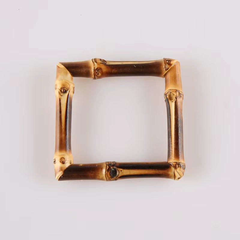 Handmade square Bamboo root napkin ring – Natural wooden napkin holder for Restaurants & Dining Decor