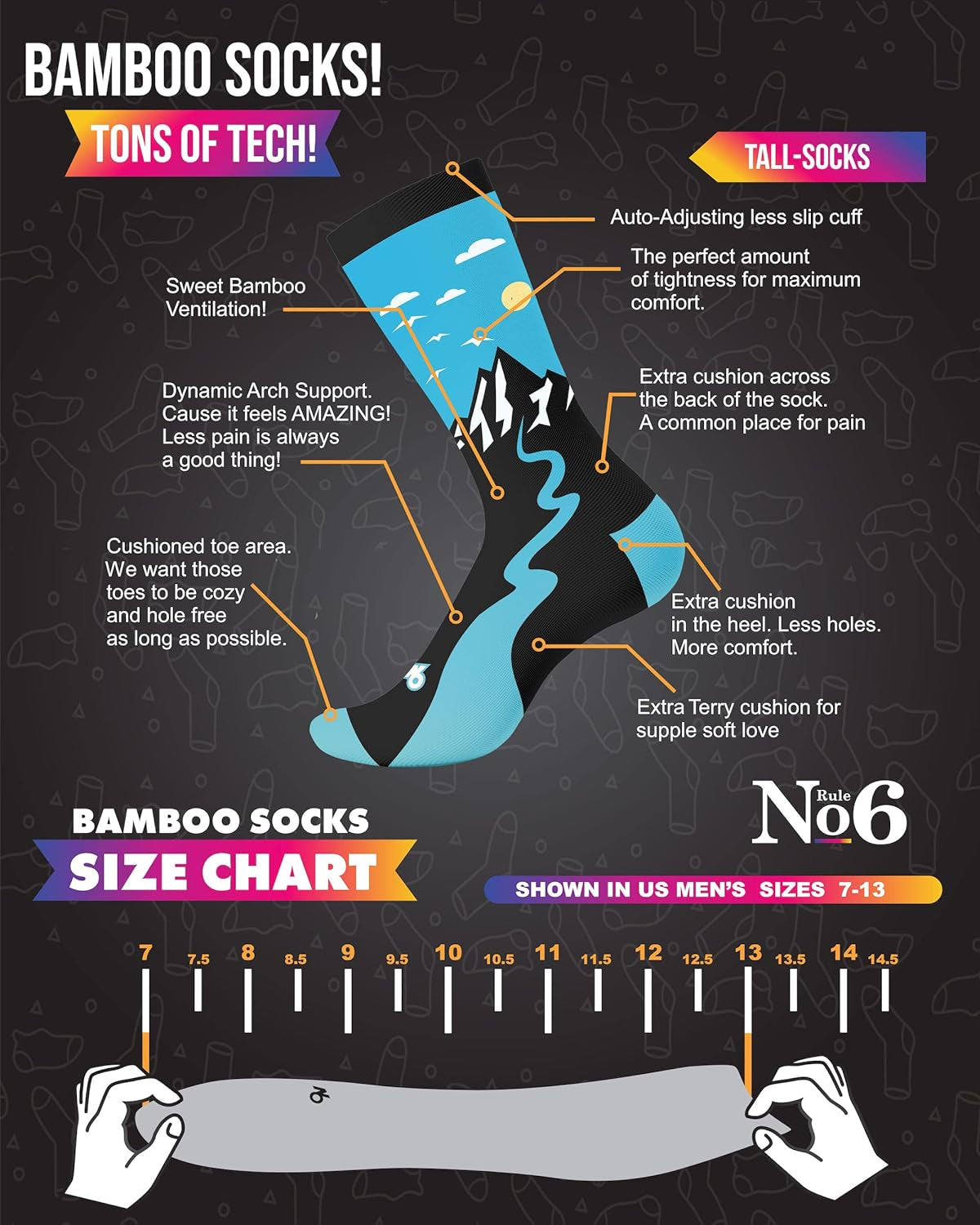 Eco-Friendly Bamboo Crew Socks – Sustainable, Comfy Compression Socks for Men & Women