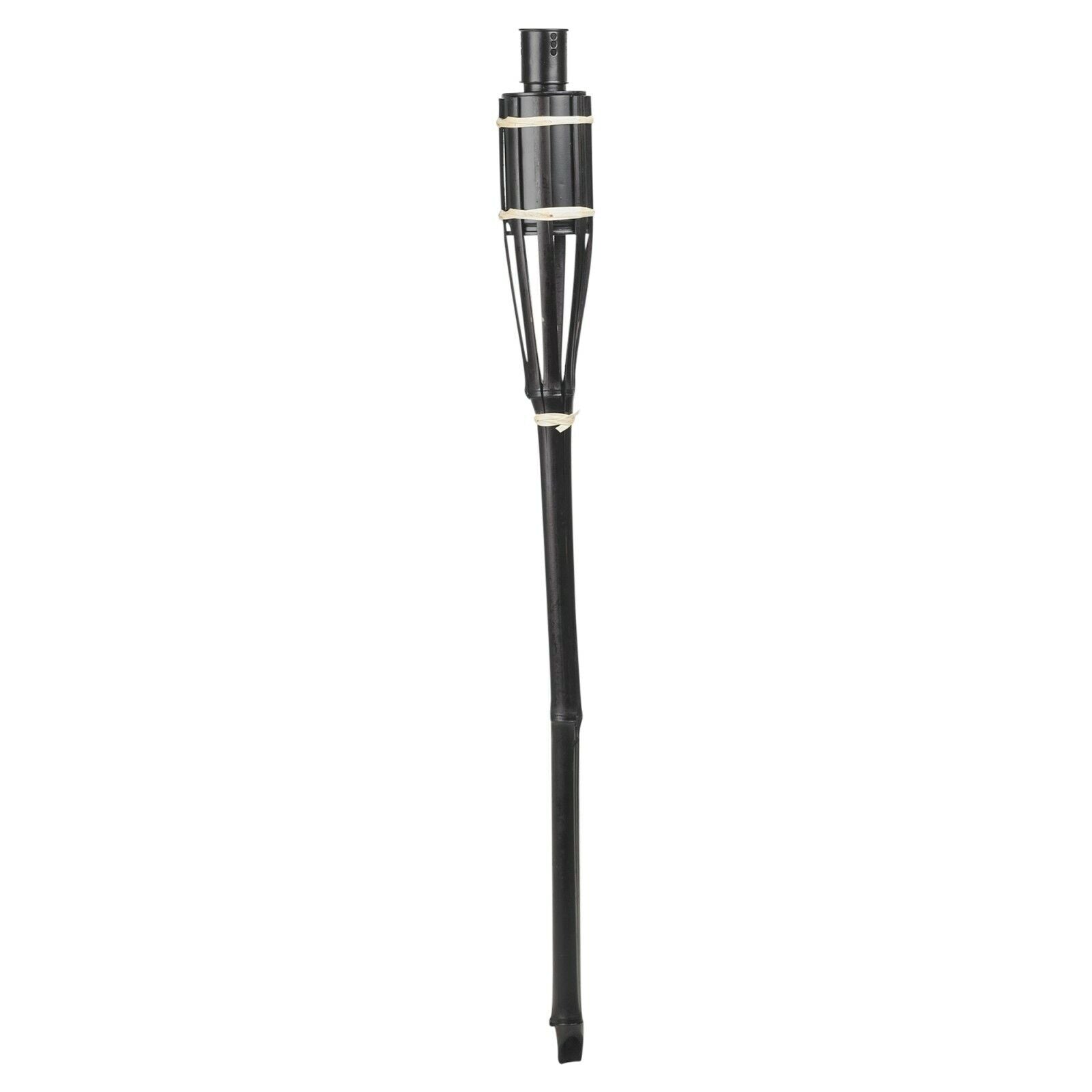 3x 65cm/25.59in Black bamboo Tiki torches – Eco-friendly outdoor garden patio lights
