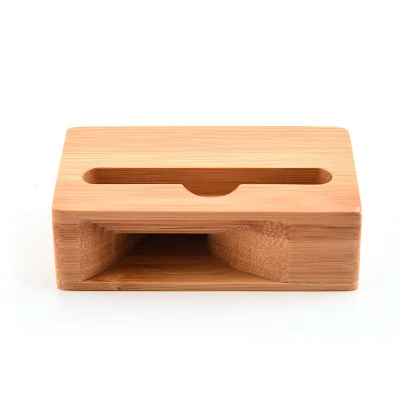 Bamboo holder, loudspeaker mobile phone - bracket base, eco friendly.