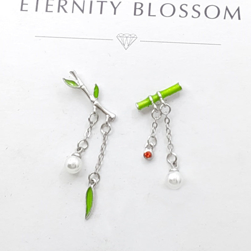 Asymmetrical Bamboo Earrings – Nature-Inspired Elegance
