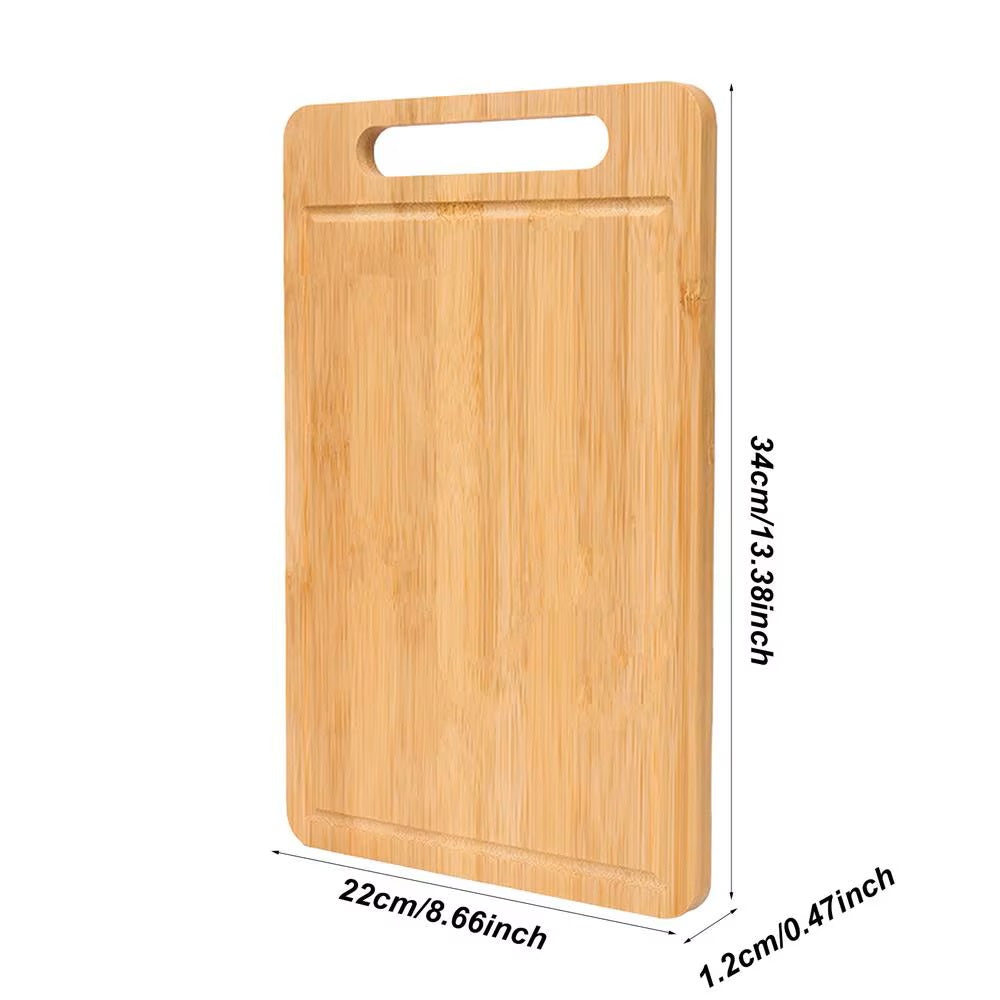 Premium Double-Sided Bamboo Cutting Board – Durable Wooden Chopping Board for Kitchen & Butcher Blocks