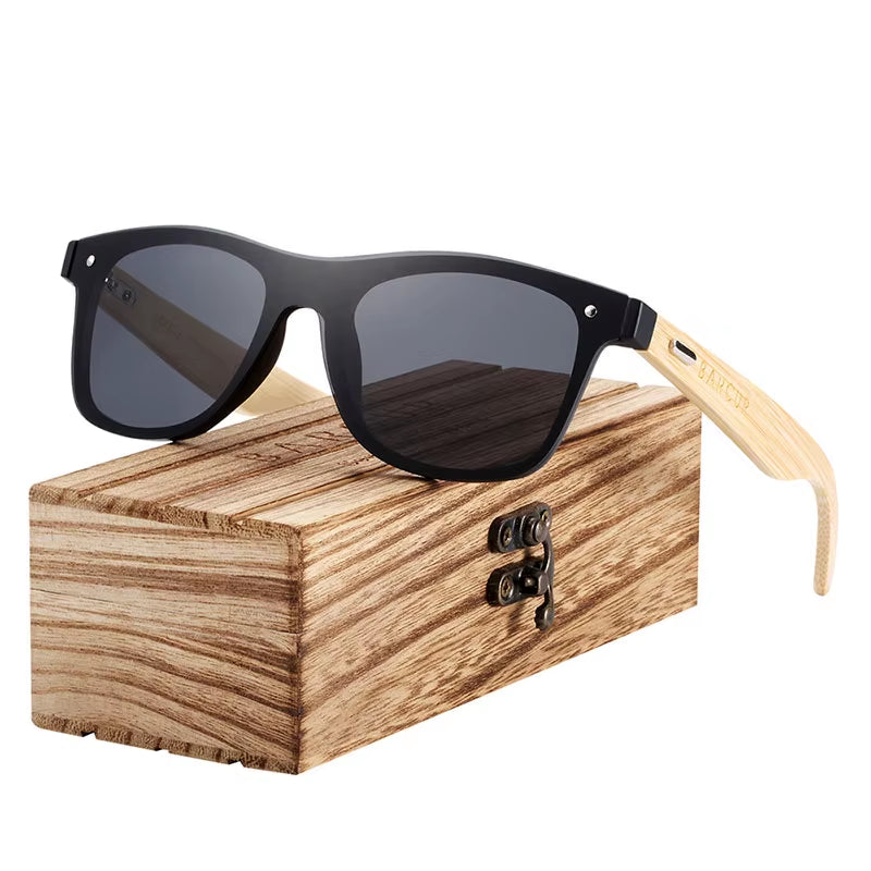 Natural Bamboo Wood Sunglasses – Stylish Eco-Friendly Eyewear for Men & Women