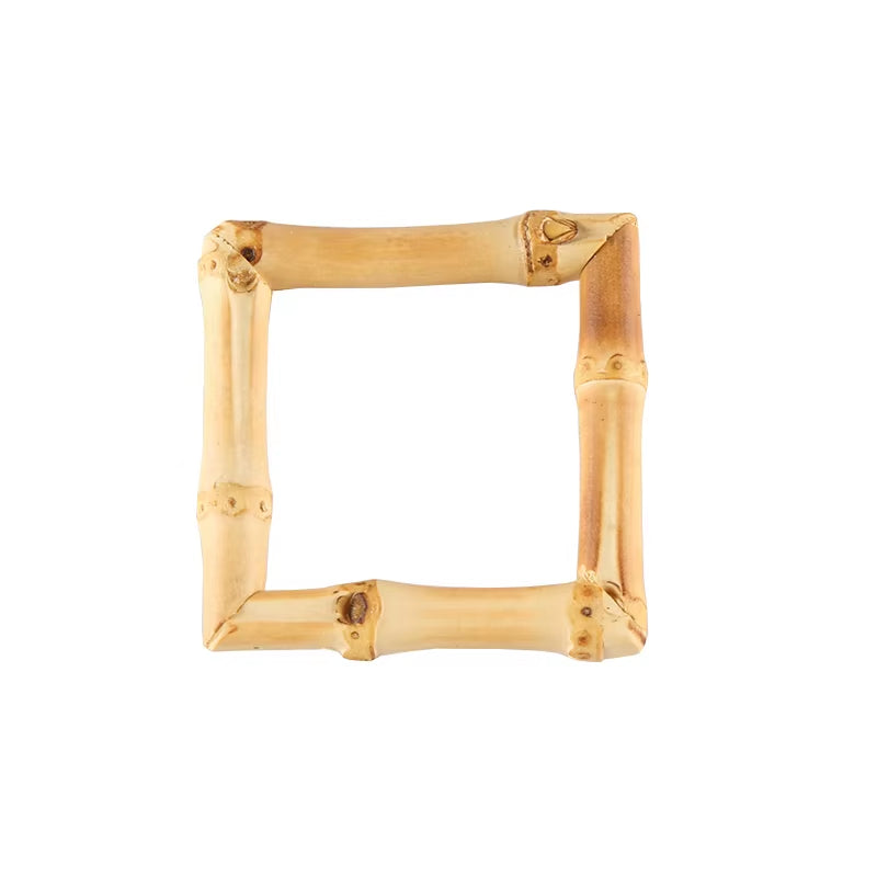 Handmade square Bamboo root napkin ring – Natural wooden napkin holder for Restaurants & Dining Decor