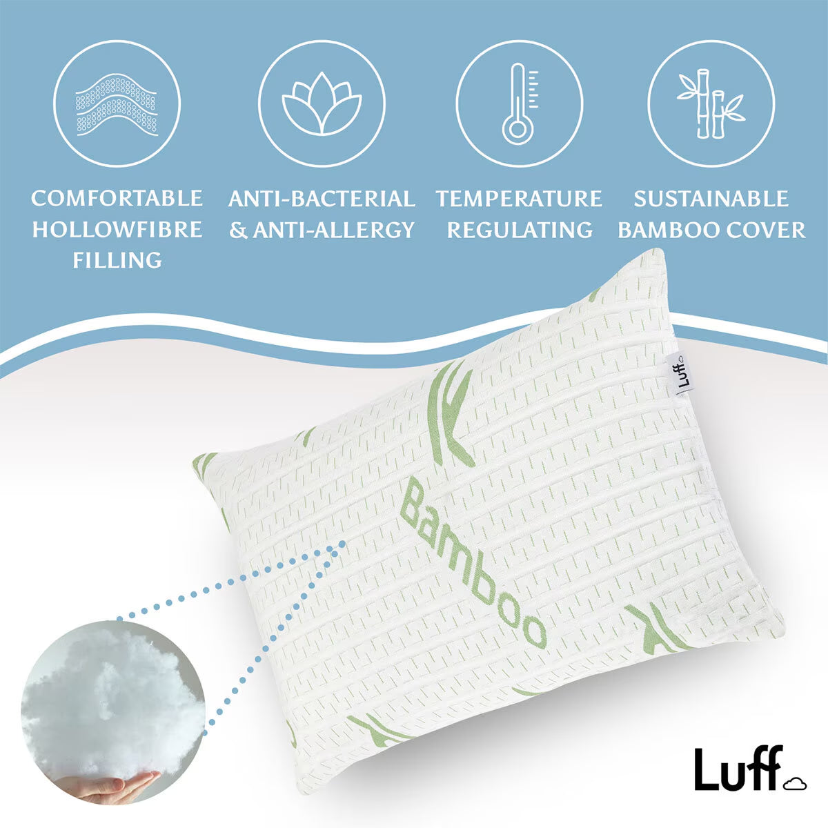 Luff bamboo pillow – Eco-friendly & breathable support