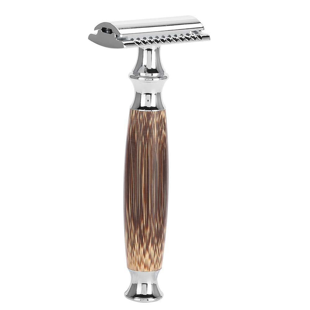 Double-Edged Safety Razor | Long Natural Bamboo Handle | Eco-Friendly Shaving, grooming