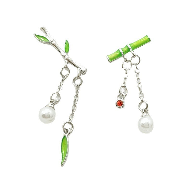 Asymmetrical Bamboo Earrings – Nature-Inspired Elegance