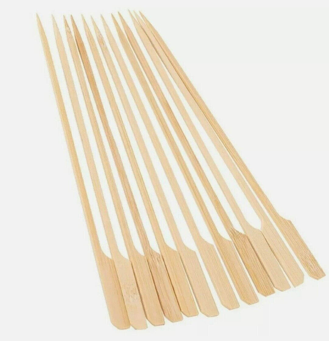 Eco-Friendly Bamboo Skewers – 50 or 100 BBQ Paddle Sticks for Kebab, Grill & Fruit