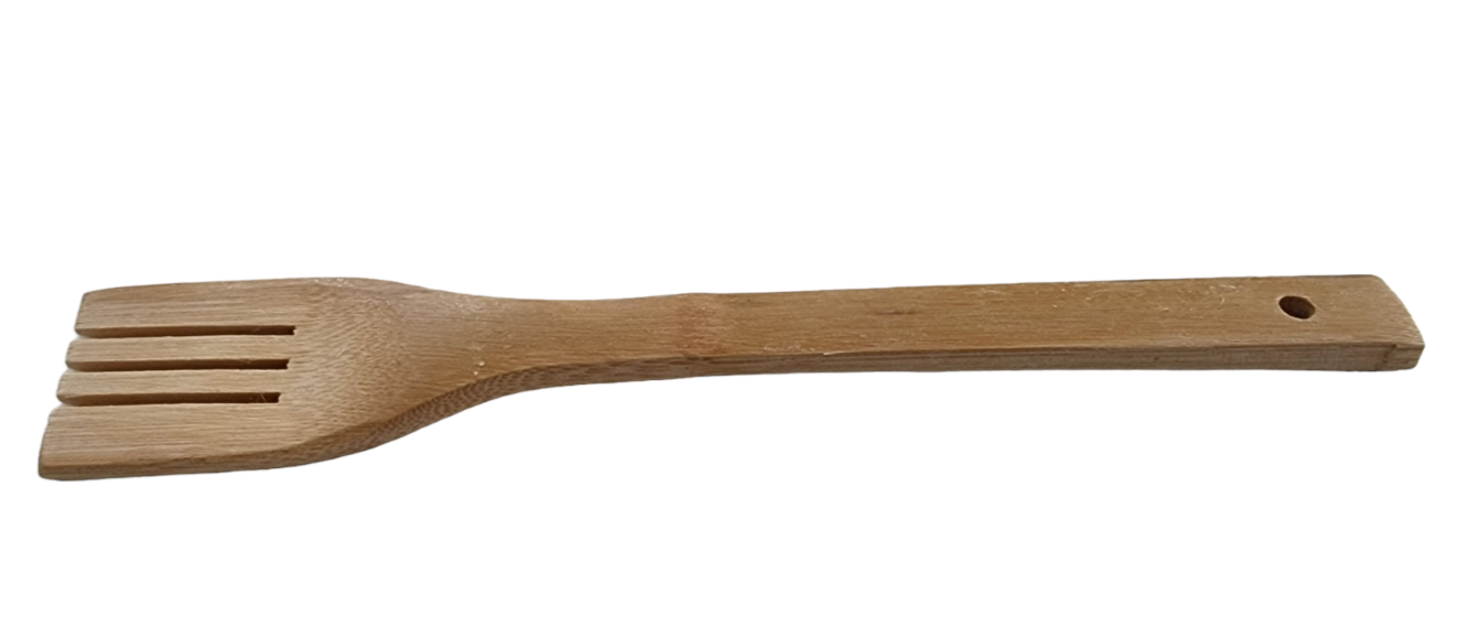 Bamboo cooking utensils set – 3-piece eco-friendly wooden spatula, spoon & fork kitchen tools